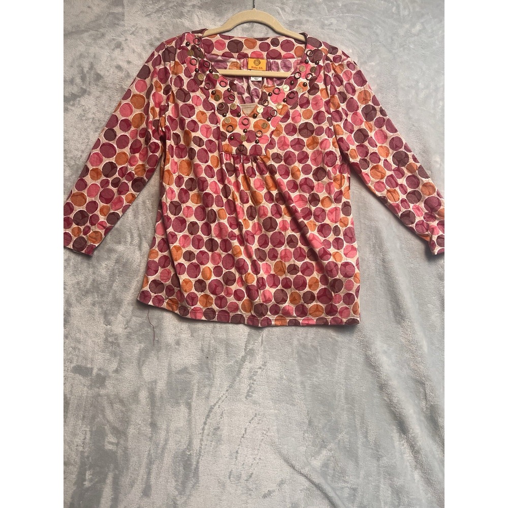 Ruby Rd Womens Blouse With Built In Tank Top Size‎ M